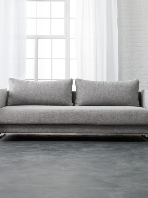 Tandom Microgrid Grey Sleeper Sofa