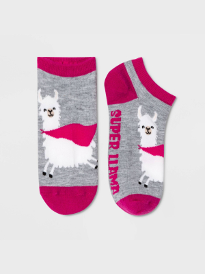 Women's "super Llama" Low Cut Socks - Xhilaration™ Gray 4-10