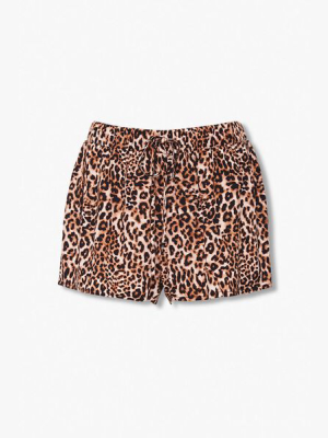 Leopard Print Pajama Shorts