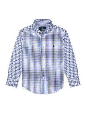 Plaid Cotton Poplin Shirt