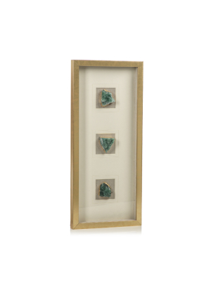 Gold Framed Emerald Crystals