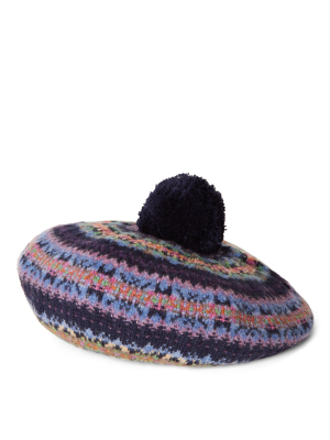 Fair Isle Wool-blend Beret