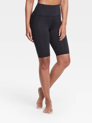 Women's Contour Curvy High-rise Shorts 11" - All In Motion™ Black