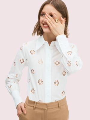 Spade Clover Eyelet Blouse