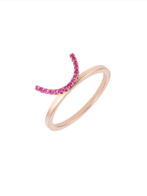 Elements Pink Crescent Ring