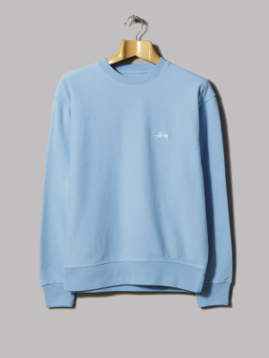 Stüssy Stock Logo Crew Sweatshirt (blue)