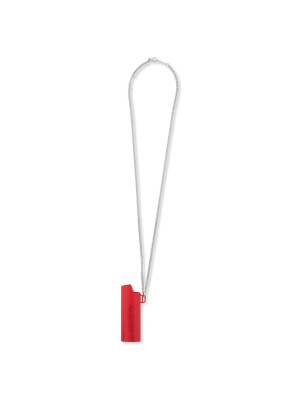 Ambush Logo Lighter Case Necklace L - Red