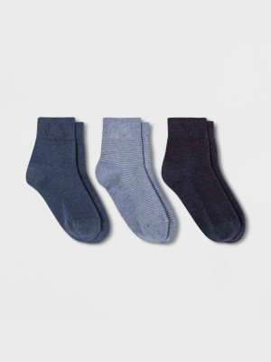 Women's 3pk Garter Stitch Ankle Socks - Universal Thread™ 4-10