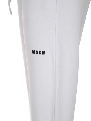 Msgm Logo Printed Drawstring Pants