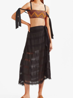 Despina High Waist Maxi Skirt - Black