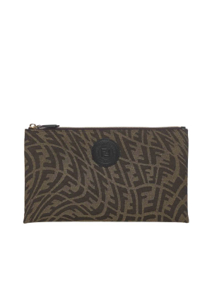 Fendi Ff Vertigo Motif Medium Flat Pouch