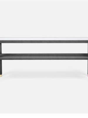 Lafeu Console Cool Grey Realistic Faux Shagreen