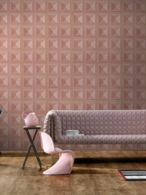 Marquetry Wallpaper In Pink By Thomas Eurlings For Nlxl Lab