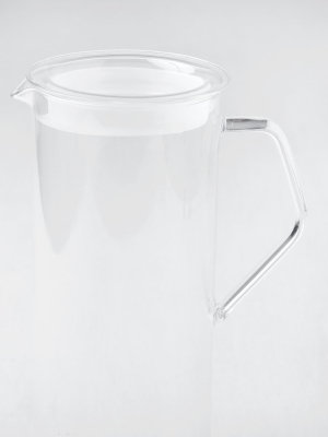 Glass Handled Water Pitcher