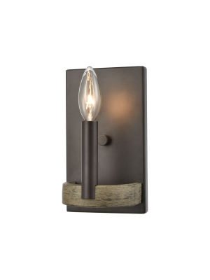 Transitions 1-light Sconce In Oil Rubbed Bronze And Aspen