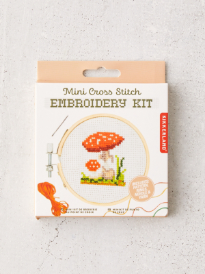 Kikkerland Design Diy Mini Cross-stitch Embroidery Kit