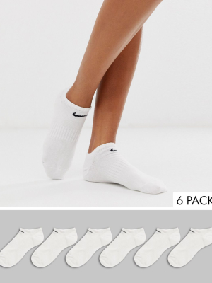 Nike White 6 Pack Sneaker Socks