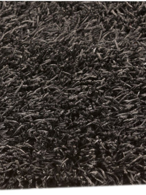 Palo Collection Hand Woven Polyester Area Rug In Black