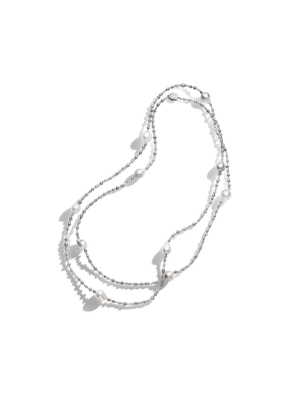 Zozo Grey Diamond Tahitian Pearl Bead Necklace