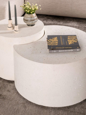 Meza Nesting Coffee Table - Textured White