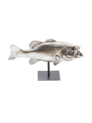 Large Mouth Bass Fish With Stand