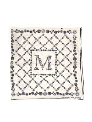 Alexander Mcqueen Jewelled Square Scarf