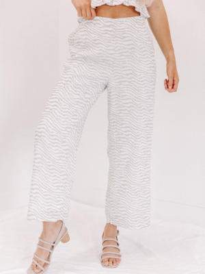 White Zebra Print Pants