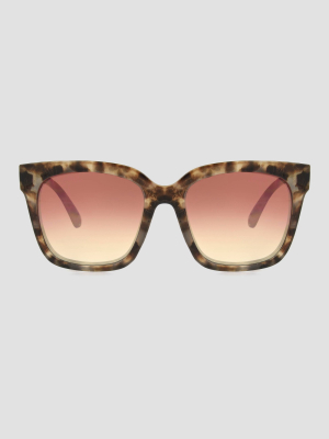 Women's Square Plastic Sunglasses - A New Day™ Brown