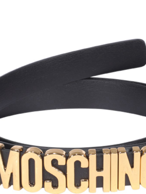 Moschino Logo Lettering Buckle Belt