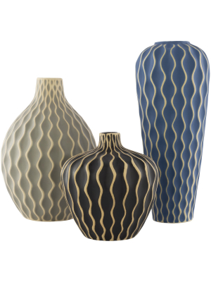 Waves Vase Set In Various Colors