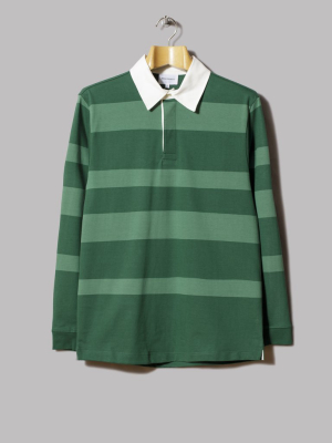 Norse Projects Ruben Polo Block Stripe (dartmouth Green)