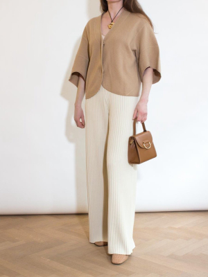 Walzer Pleated Pants - Cream