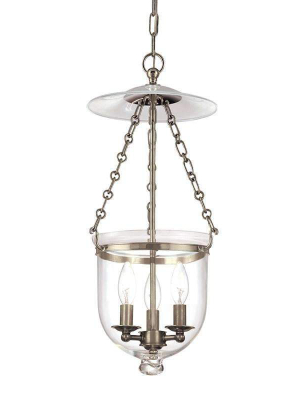 Hampton 3 Light Pendant Historic Nickel