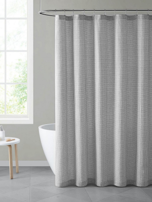 Hotel Collection Premium Waffle Weave Mold & Mildew Resistant Fabric Shower Curtain By Kate Aurora