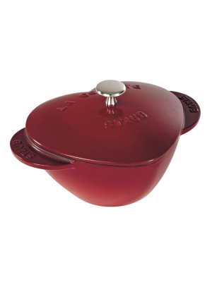 Staub 1.75-qt Heart Cocotte - Cherry