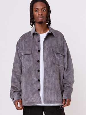 Corduroy Oversized Cord Shirt Nardo Grey