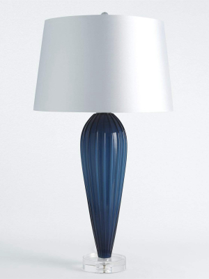 Global Views Teardrop Glass Lamp - Blue