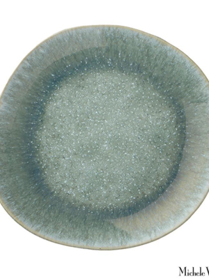 Ceramic Dinner Plate Aqua Glaze