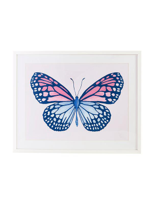 Cait Kids: Blush & Blue Butterfly Print