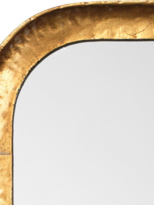 Jamie Young Capital Rectangle Mirror In Gold Leaf Metal