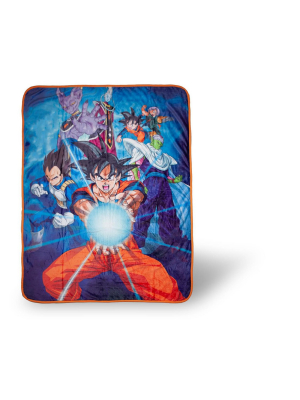 Dragon Ball Z Super Fighters And Warriors Fleece Throw Blanket