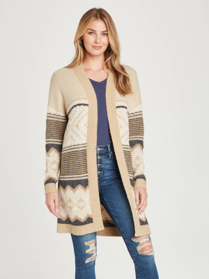 Women's Patterned Cardigan - Knox Rose™ Cream