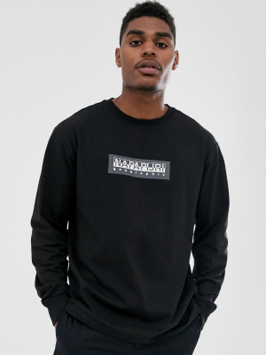 Napapijri Sox Long Sleeve T-shirt In Black