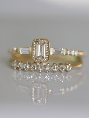 Diamond Yj Baguette Ring