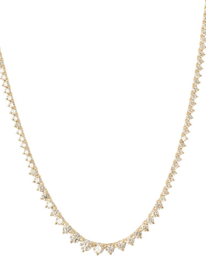 Riviera Graduated Tennis Necklace - Yellow Gold