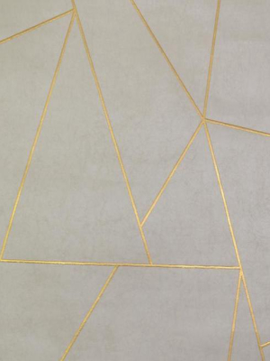 Nazca Wallpaper In Almond, Pearl, And Gold By Antonina Vella For York Wallcoverings