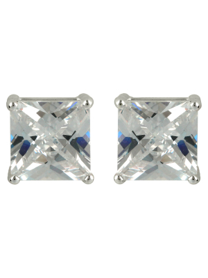 Sterling Silver Princess Stud Earring - Silver