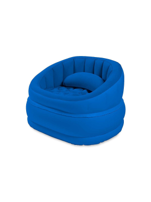 Hearthsong - Children's Inflatable Cafe Chair, Dark Blue