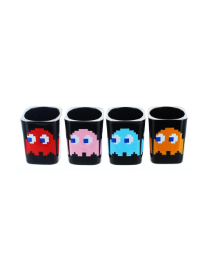 Just Funky Pacman Square Molded Shot Glasses Set Of 4