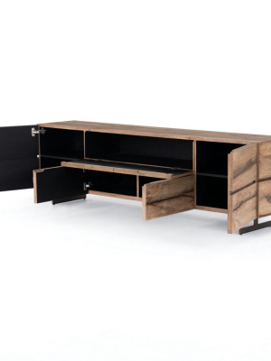 Este Media Console - Rustic Oak Veneer